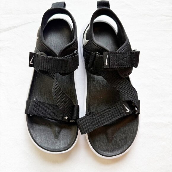 Nike Black & White Womens Vista Sandals Adjustable Straps Lightweight 10 US - Picture 1 of 10